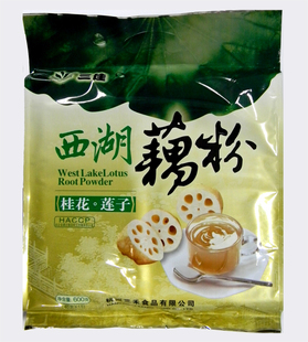  杭州特产 三佳西湖藕粉 桂花莲子藕粉 杭州三禾食品 600g