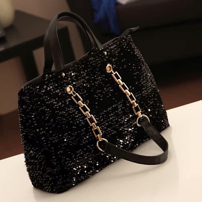 潮女亮片包包韩版...