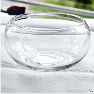 鼓形鱼缸玻璃透明花瓶 养鱼龟水培花盆 种碗莲