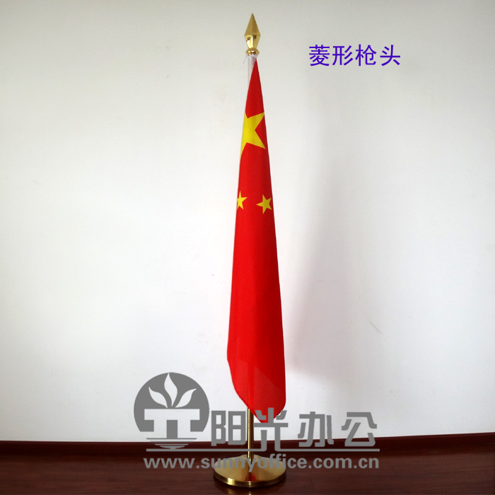 英友高档落地国旗党旗不锈钢旗座立地厅旗杆室内金色枪头菱形 2米在类目 电子词典/电纸书/文化用品, 教学演示/展示告示用品, 旗帜中 - 来自Buy2taobao.com提供专业的淘宝代购服务