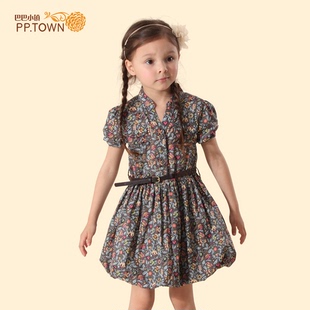  新款[pptown]儿童连衣裙子 夏季女童连衣裙公主裙儿童裙子0443