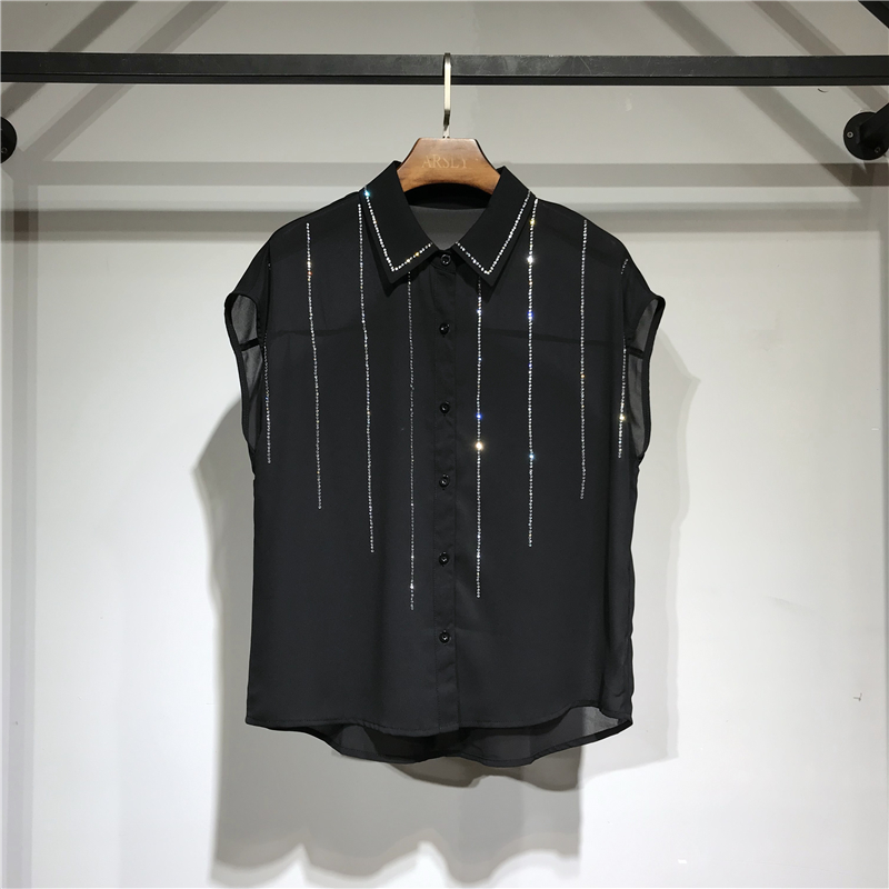 【必入款】专柜款!重工烫钻进口雪纺衫衬衣 M-XXXL 587|ruв категории Женская одежда, рубашка - от Buy2taobao.com для оказания профессиональной услуги покупки агента Taobao