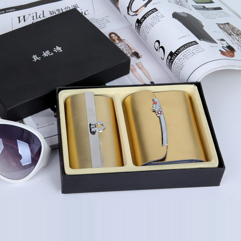 Preferred Luxury Leather ladies gift card Kit + key for 2-piece gift box upgrade package mail