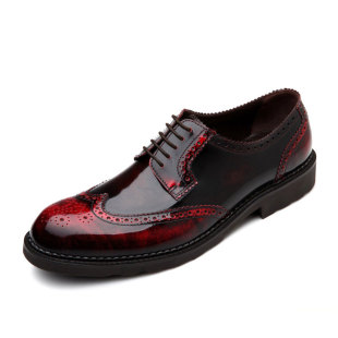  阿科登正品 英伦雕花布洛克正装低帮男士进口头层小牛真皮皮鞋