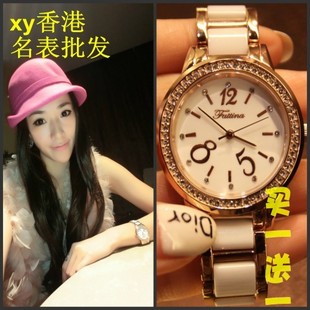  香港savina.fattina.titina批发正品陶瓷施华洛世奇韩国女表手表