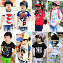 2013 Summer Korean version of the new children's clothing children with special baby boys girls short-sleeved T-shirt vest 4135