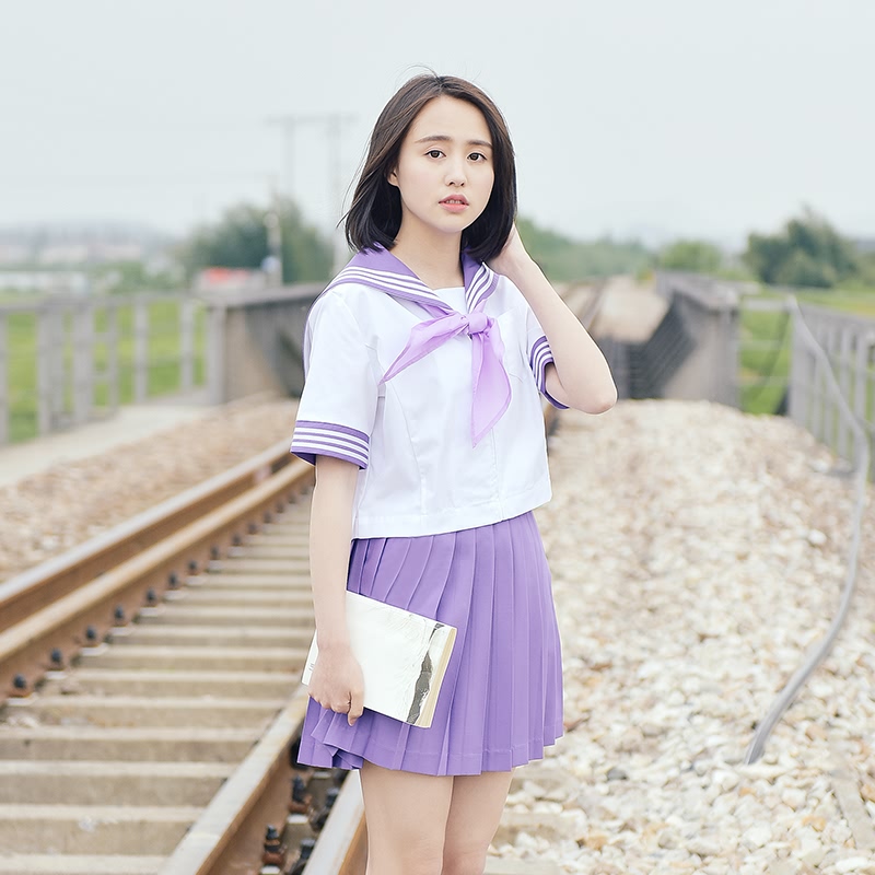 JK制服日系短袖夏季女学生班服COSPLAY日本关东襟三本水手服套装在类目 女装/女士精品, 套装/学生校服/工作制服, 学生校服中 - 来自Buy2taobao.com提供专业的淘宝代购服务