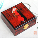 手工彩绘漆器收纳盒/首饰盒/结婚礼物新娘盒传统工艺品礼金盒