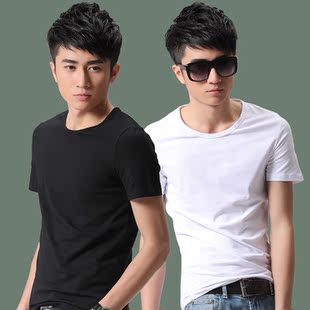  铭励 春季新款 T恤 男 短袖 男士打底衫男 圆领T恤 男紧身T恤