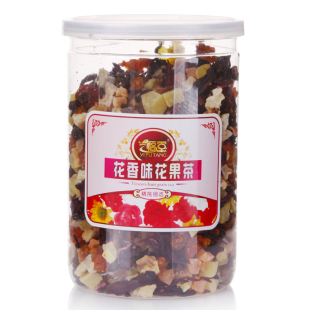  艺福堂花草茶 果粒茶 果味茶 水果茶饮料 花果茶花香味180g/罐