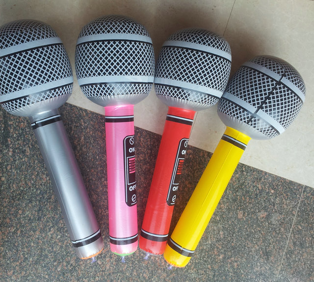 Large inflation microphone Inflatable Microphone Simulated microphone 25-70CMin the Toy/Childs/Puzzle/Building block/Model , Electronic/Light/Aerated/Tricky Toy , Plastic inflatable toys (Do not put other materials) category - from Buy2taobao.com to provide professional Taobao agent buy service