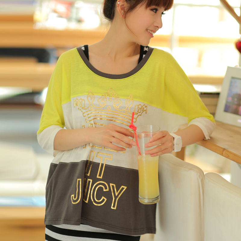 女装夏拼色时尚百搭...