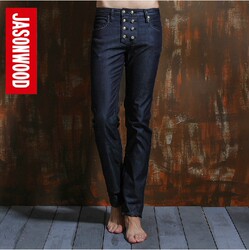 JASONWOOD坚持我的男韩版修身小脚原色效果柳丁牛仔裤10288718