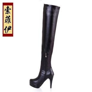  索菲伊春季过膝靴包腿弹力靴修腿长靴超高跟靴子个性定制保暖