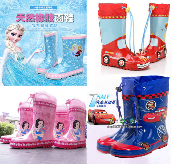 儿童男女童加绒束口卡通雨鞋汽车总动员麦昆雨靴白雪公主冰雪奇缘在类目 童鞋/婴儿鞋/亲子鞋, 雨靴中 - 来自Buy2taobao.com提供专业的淘宝代购服务
