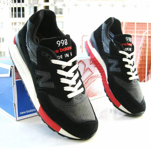  款运动鞋男式鞋子New Balance/新百伦总统跑步鞋黑色998男鞋