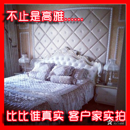 现货1.8米双人床 欧式皮艺太子软体真皮床 品牌豪华雕花卧室婚床