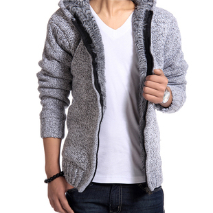 清仓特价美特斯邦威<em>男款</em>加厚<em>毛衣外套</em>美邦连帽