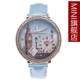  正品特惠 韩国MINI软陶卡通手表 水钻表 七日旅行 包邮 伦敦印象