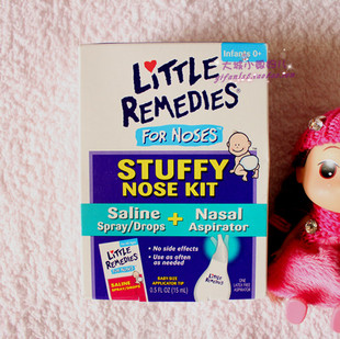 Little Noses儿童盐水滴鼻剂+吸鼻器套装 缓解宝
