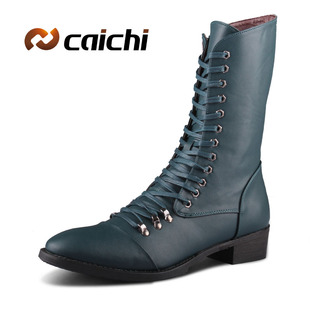  潮流时尚男靴韩版英伦马丁靴男军靴皮靴男靴子时尚靴牛仔靴演出靴