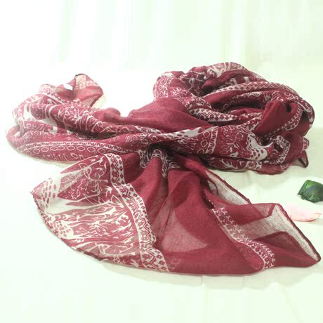 墨子戏 文艺小清新棉麻文案两用秋冬韩版女披