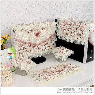  包邮可爱布艺台式电脑罩五件套电脑防尘罩电脑套17-22通用韩式