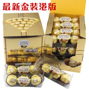  港版现货◆意大利金莎费列罗巧克力48粒13年11月到期英文注解