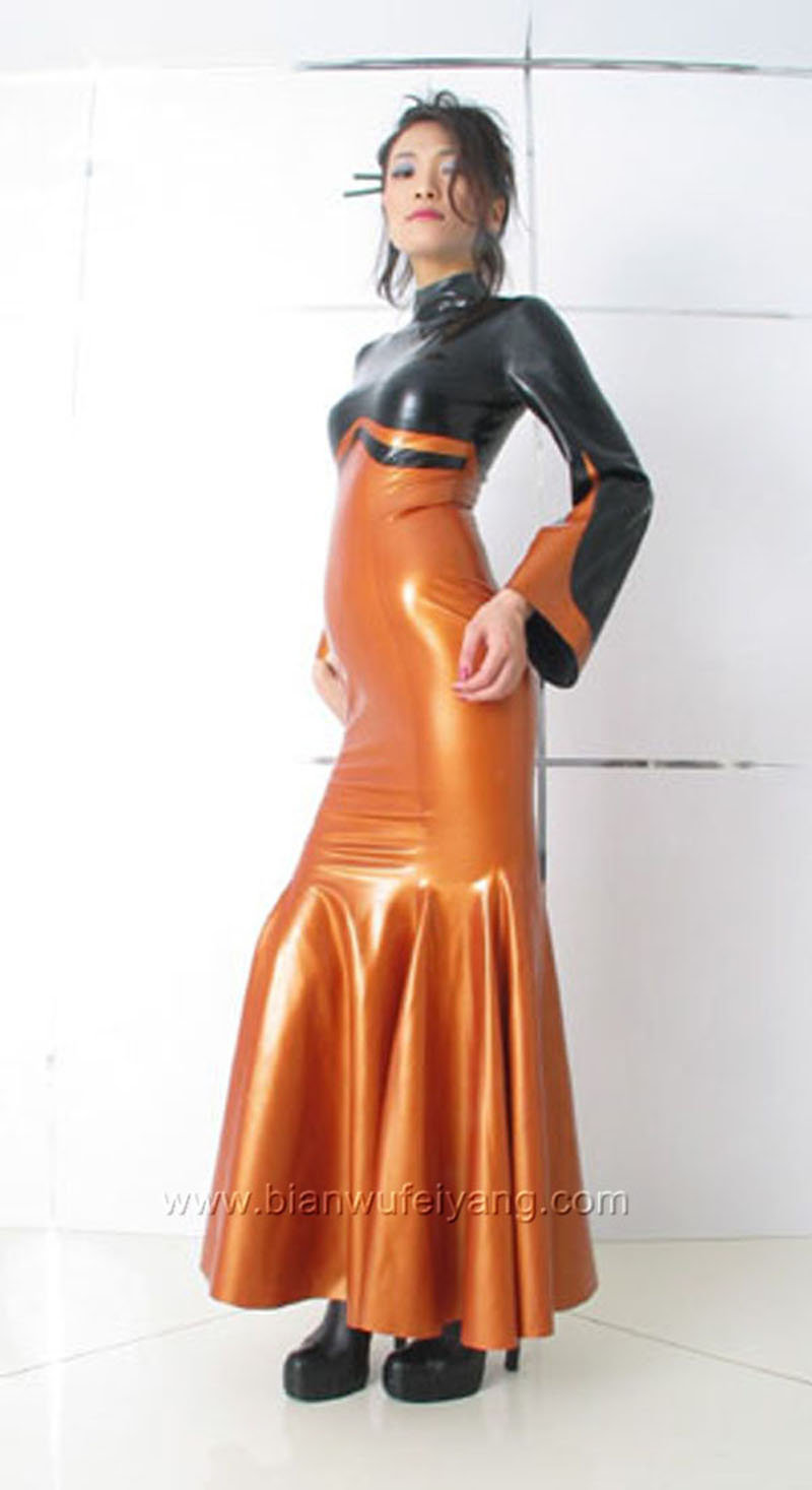 latex 纯天然乳胶衣乳胶长礼服 晚礼服 紧身端庄性感超美订做免邮