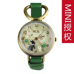  正品韩国MINI系列手工立体软陶可爱卡通手表 复古时装表 森林兔