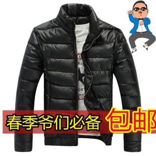  新款男款薄棉衣立领修身羽绒棉服短款外套潮男英伦个性薄棉袄韩版