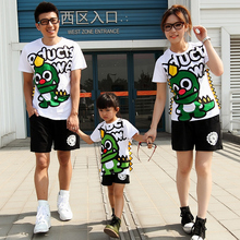 Family fitted summer home improvement 2013 Love Apartments paternity short-sleeved dinosaur suit paternity suit mother of women