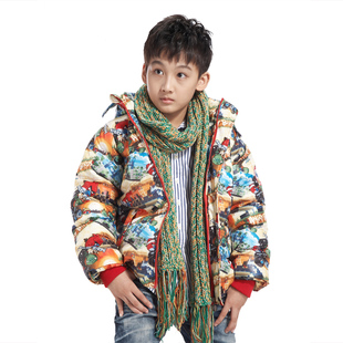  童咖童啡 童装男童棉服 儿童冬装愤怒的小鸟棉袄 加厚棉衣