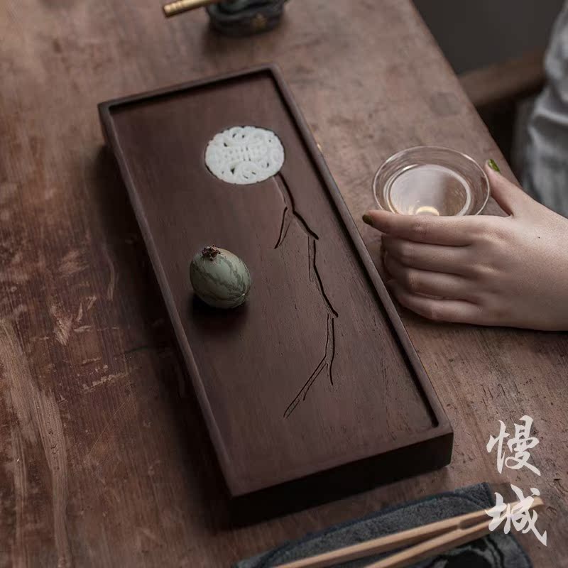 整块黑檀木茶盘实木小号茶台长方形简约家用茶海排水储水功夫茶具在类目 餐饮具, 茶具, 茶盘中 - 来自Buy2taobao.com提供专业的淘宝代购服务