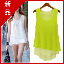 2013 summer new women's candy-colored wild was thin chiffon camisole loose primer shirt female
