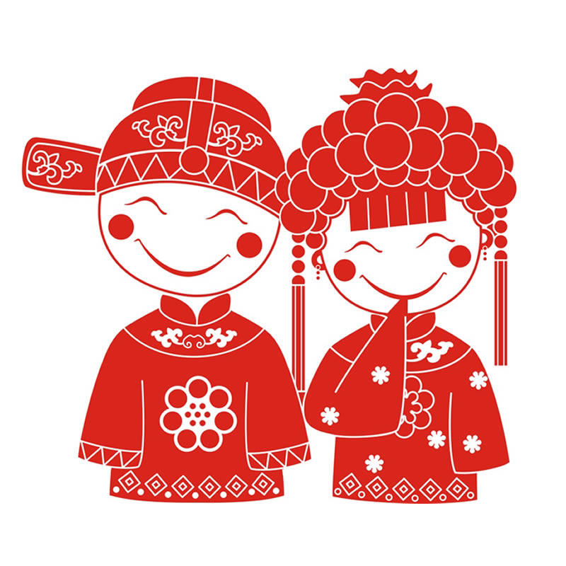 墙贴 婚房 沙发卧室背景墙贴纸 喜字帖 婚庆贴 可移除 拜天地