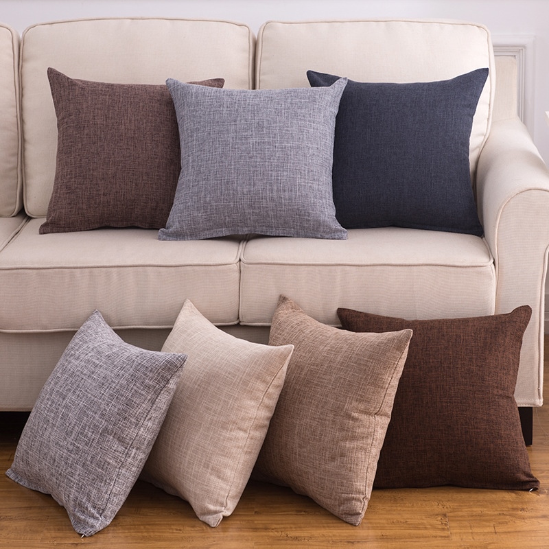 Cotton and hemp Cushion By pillowcase Linen Plain colour Pillows Excluding automobile sofa Officein the Home Fabric , Pillow/Pillow category - from Buy2taobao.com to provide professional Taobao agent buy service