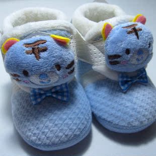  新款动物造型 婴儿步前鞋 加绒保暖软底鞋 宝宝童鞋