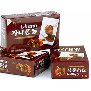  韩国进口食品 魅瞳难挡~说不出的美味~乐天泡芙球 巧克力球40g
