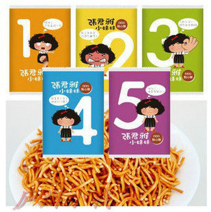  4件江浙沪包邮【五连包】台湾进口零食张君雅小妹妹BBQ点心面110g