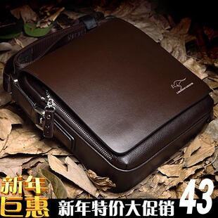  专柜正品袋鼠男包单肩包斜挎包商务休闲包ipad2包男式背包皮包潮