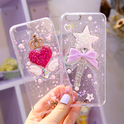梦幻闪粉公主皇冠苹果6s手机壳iphone6 plus全
