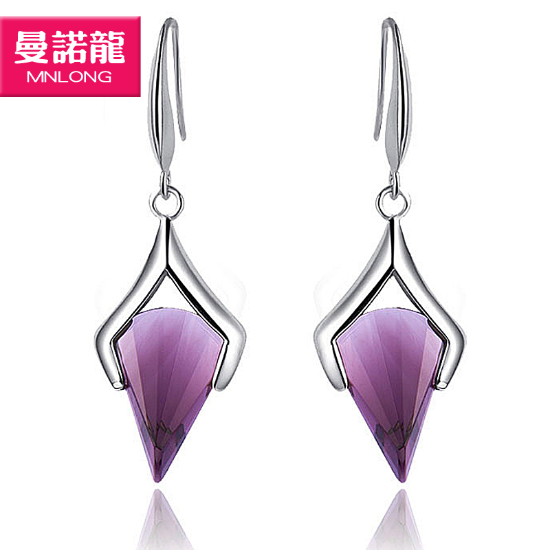 曼诺龙 优雅贵人925纯银耳环 韩国版流苏紫晶 女耳饰 耳坠 饰品 曼诺龙 优雅贵人925纯银耳环 韩国版流苏紫晶 女耳饰 耳坠 饰品