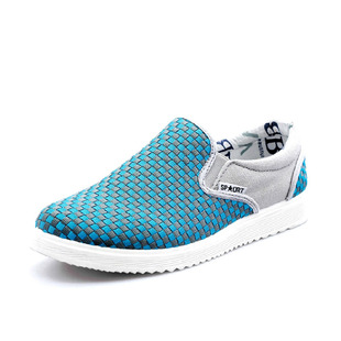  【特价疯抢独家】男士帆布鞋男鞋韩版英伦潮编织透气休闲鞋懒人鞋