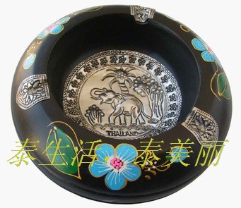 泰國手工藝品 煙灰缸 芒果木彩繪煙灰缸 裝飾煙灰缸 直徑15CM在類目 特色手工藝, 海外工藝品, 泰國特色中 - 來自Buy2taobao.com提供專業的淘寶代購服務