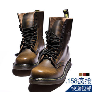 英伦军靴男鞋子 男士真皮靴子 高帮系带马丁靴 男靴 牛皮皮鞋男鞋