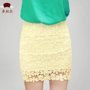  【卓丝尔】春夏装新款韩版女装修身短裙高腰蕾丝半身裙子1374