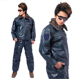 3512正品02冬空军飞行员皮服皮衣套装冬飞男保暖皮夹克军迷用品