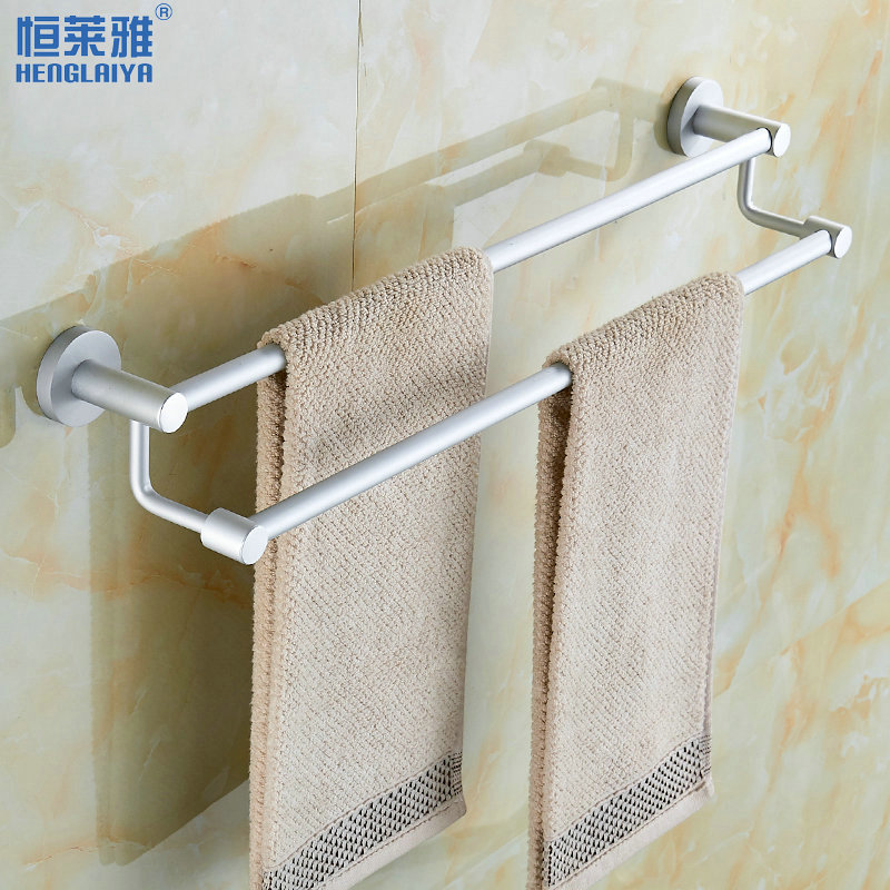 Towel rack Shower Room Space aluminum Towel rack TOILET towel pylons thickening hardware Double pole towel bar Free punchin the Decoration main material , Toiletries , Bathroom Hardware/Pendant , Towel bar/Towel hanging category - from Buy2taobao.com to provide professional Taobao agent buy service