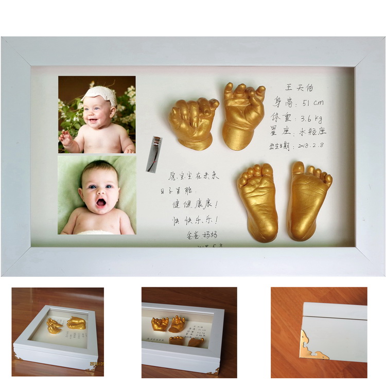 First public card Clone Hand and foot inkpad Hand and foot prints baby full moon Lanugo Keepsake Photo frame suitin the Toy/Childs/Puzzle/Building block/Model , Baby Souvenirs/Personalized Products , Hand footprints category - from Buy2taobao.com to provide professional Taobao agent buy service
